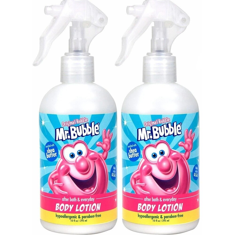 Mr. Bubble After Bath Spray Body Lotion Shea Butter Original Scent 10 oz 2X